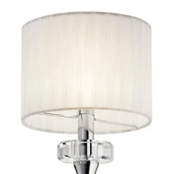Parker Point 1-Light Chrome Bathroom Indoor Wall Sconce with Optical Crystal Accents and Organza Fabric by KICHLER -Kichler Sales chrome kichler vanity lighting 42634ch c3 1000