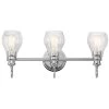 Greenbrier 5.5 in. 3-Light Chrome Bathroom Vanity Light with Seeded Glass Shade by KICHLER 1 Greenbrier 5.5 in. 3-Light Chrome Bathroom Vanity Light with Seeded Glass Shade by KICHLER -Kichler Sales chrome kichler vanity lighting 45392ch 64 1000