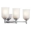 Shailene 3-Light Chrome Bathroom Vanity Light with Satin Etched Glass by KICHLER 2 Shailene 3-Light Chrome Bathroom Vanity Light with Satin Etched Glass by KICHLER -Kichler Sales chrome kichler vanity lighting 45574ch 64 1000