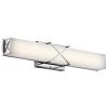 Trinsic 6.25 in. Chrome Integrated LED Linear Bathroom Vanity Light Bar with Satin Etched White Glass by KICHLER -Kichler Sales chrome kichler vanity lighting 45657chled 64 1000