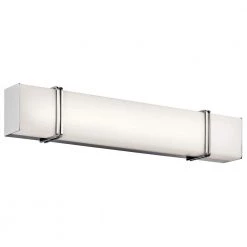 Impello 29.5 in. Chrome Integrated LED Linear Bathroom Vanity Light Bar by KICHLER