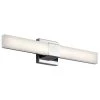 Neltev 5 in. Chrome Integrated LED Linear Bathroom Vanity Light Bar by KICHLER -Kichler Sales chrome kichler vanity lighting 83736 64 1000