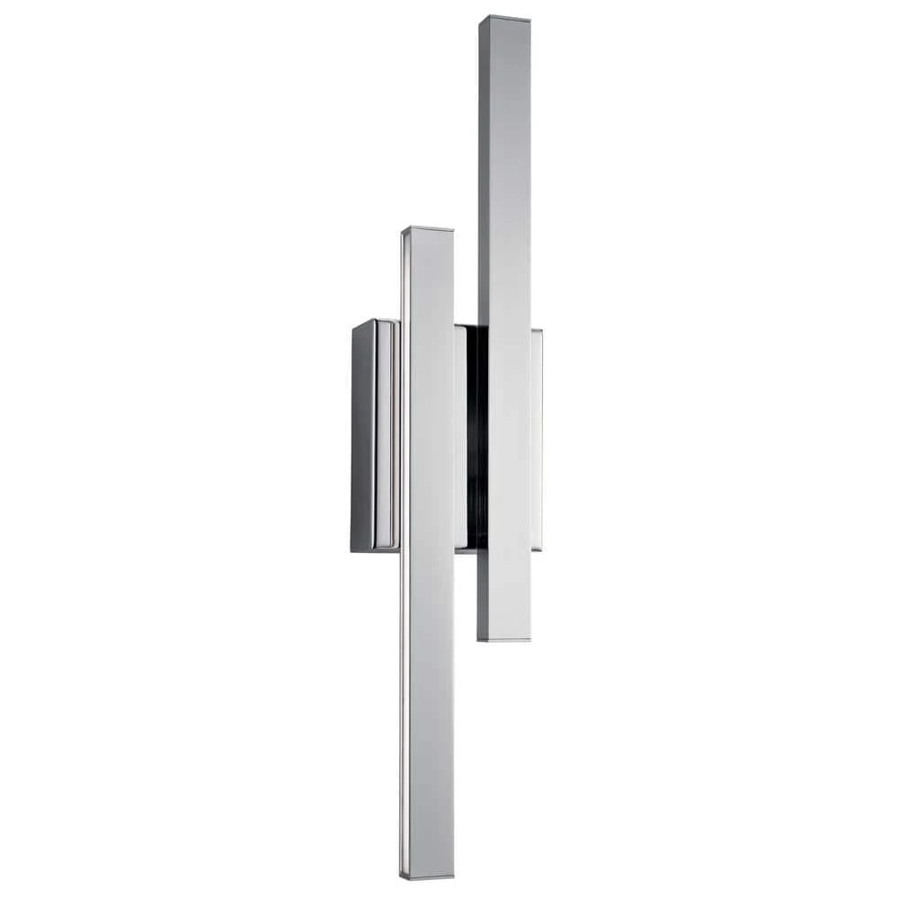Idril 17-Watt Chrome Integrated LED Hallway Indoor Wall Sconce by KICHLER 2 Idril 17-Watt Chrome Integrated LED Hallway Indoor Wall Sconce by KICHLER