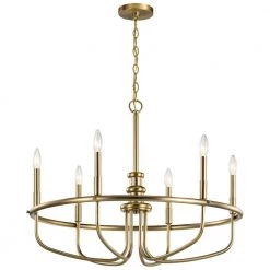 Capitol Hill 6-Light Classic Bronze Traditional Candlestick Dining Room Chandelier by KICHLER