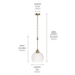 Lecelles 1-Light Classic Bronze Globe Pendant Light with Clear Glass Shade by KICHLER 13 Lecelles 1-Light Classic Bronze Globe Pendant Light with Clear Glass Shade by KICHLER -Kichler Sales classic bronze kichler chandeliers 82394 fa 1000