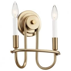 Capitol Hill 2-Light Classic Bronze Bathroom Indoor Wall Sconce by KICHLER -Kichler Sales classic bronze kichler vanity lighting 52308clz 1f 1000