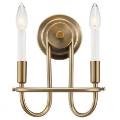 Capitol Hill 2-Light Classic Bronze Bathroom Indoor Wall Sconce by KICHLER -Kichler Sales classic bronze kichler vanity lighting 52308clz 44 1000