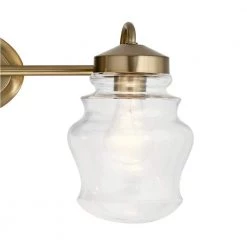Janiel 7 in. 3-Light Classic Bronze Bathroom Vanity Light with Clear Glass Shade by KICHLER -Kichler Sales classic bronze kichler vanity lighting 55039clz 1f 1000