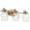Janiel 7 in. 3-Light Classic Bronze Bathroom Vanity Light with Clear Glass Shade by KICHLER -Kichler Sales classic bronze kichler vanity lighting 55039clz 64 1000