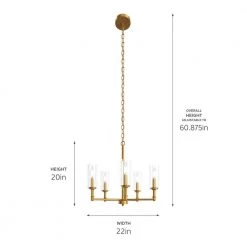 Soniat 22 in. 5-Light Classic Gold Traditional Kitchen Candlestick Chandelier by KICHLER -Kichler Sales classic gold kichler chandeliers 82353 1f 1000