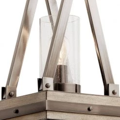 Colerne 2-Light Classic Pewter Farmhouse Kitchen Lantern Pendant Hanging Light with Clear Seeded Glass by KICHLER -Kichler Sales classic pewter kichler chandeliers 43435clp 4f 1000