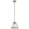 Silberne 10 in. 1-Light Classic Pewter Coastal Kitchen Pendant Hanging Light with Clear Seeded Glass by KICHLER -Kichler Sales classic pewter kichler chandeliers 43738clp 64 1000