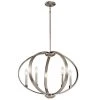 Elata 5-Light Classic Pewter Contemporary Candlestick Dining Room Globe Chandelier by KICHLER -Kichler Sales classic pewter kichler chandeliers 43871clp 64 1000