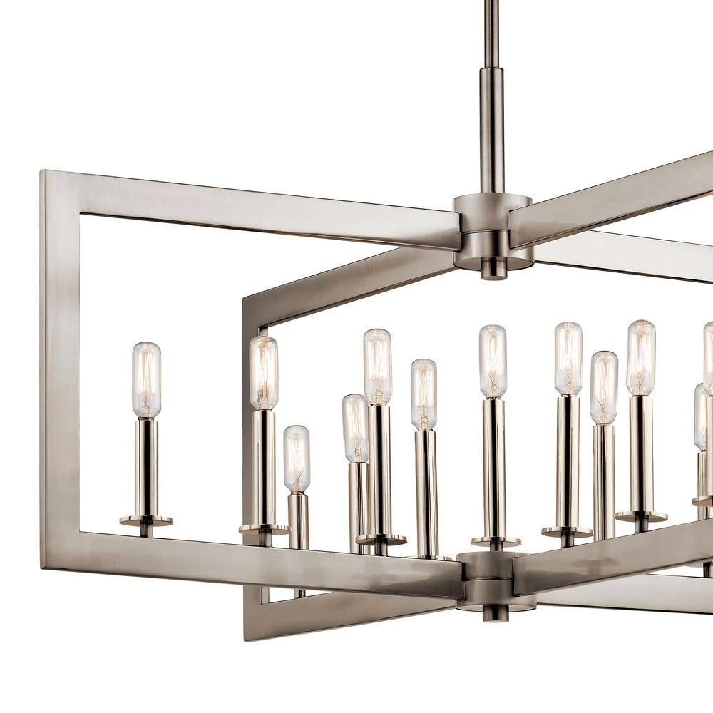 Cullen 13-Light Classic Pewter Contemporary Dining Room Linear Chandelier by KICHLER 6 Cullen 13-Light Classic Pewter Contemporary Dining Room Linear Chandelier by KICHLER - Image 4