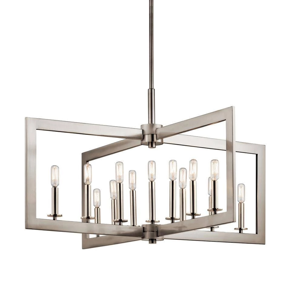Cullen 13-Light Classic Pewter Contemporary Dining Room Linear Chandelier by KICHLER 5 Cullen 13-Light Classic Pewter Contemporary Dining Room Linear Chandelier by KICHLER - Image 3