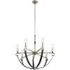 Artem 7-Light Classic Pewter Contemporary Candlestick Dining Room Chandelier with Clear Glass Shade by KICHLER -Kichler Sales classic pewter kichler chandeliers 52016clp 64 1000