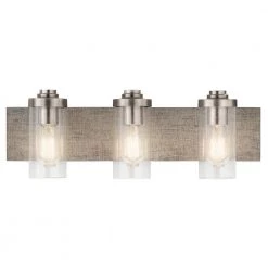Dalwood 3-Light Classic Pewter Bathroom Vanity Light with Clear Seeded Glass by KICHLER 9 Dalwood 3-Light Classic Pewter Bathroom Vanity Light with Clear Seeded Glass by KICHLER -Kichler Sales classic pewter kichler vanity lighting 45928clp c3 1000