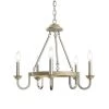 Barrett 22 in. 5-Light Brushed Nickel with Distressed Antique Gray Farmhouse Kitchen Round Candlestick Chandelier by KICHLER 2 Barrett 22 in. 5-Light Brushed Nickel with Distressed Antique Gray Farmhouse Kitchen Round Candlestick Chandelier by KICHLER -Kichler Sales distressed antique gray kichler chandeliers 82350 64 1000