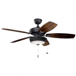 Canfield 52 in. Indoor Distressed Black Downrod Mount Ceiling Fan with Pull Chain by KICHLER 17 Canfield 52 in. Indoor Distressed Black Downrod Mount Ceiling Fan with Pull Chain by KICHLER -Kichler Sales distressed black 1 kichler ceiling fans without lights 300117dbk 1f 1000