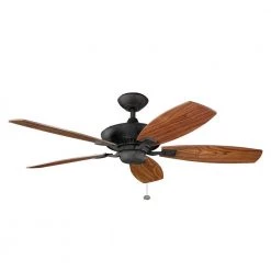 Canfield 52 in. Indoor Distressed Black Downrod Mount Ceiling Fan with Pull Chain by KICHLER 16 Canfield 52 in. Indoor Distressed Black Downrod Mount Ceiling Fan with Pull Chain by KICHLER -Kichler Sales distressed black 1 kichler ceiling fans without lights 300117dbk 4f 1000