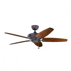 Canfield 52 in. Indoor Distressed Black Downrod Mount Ceiling Fan with Pull Chain by KICHLER 15 Canfield 52 in. Indoor Distressed Black Downrod Mount Ceiling Fan with Pull Chain by KICHLER -Kichler Sales distressed black 1 kichler ceiling fans without lights 300117dbk c3 1000