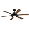 Iras 52 in. Integrated LED Indoor/Outdoor Distressed Black Downrod Mount Ceiling Fan with Light and Switch by KICHLER 2 Iras 52 in. Integrated LED Indoor/Outdoor Distressed Black Downrod Mount Ceiling Fan with Light and Switch by KICHLER -Kichler Sales distressed black kichler ceiling fans with lights 300241dbk 64 1000