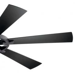 Iras 52 in. Integrated LED Indoor/Outdoor Distressed Black Downrod Mount Ceiling Fan with Light and Switch by KICHLER -Kichler Sales distressed black kichler ceiling fans with lights 300241dbk fa 1000