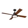 Parlour 52 in. Integrated LED Indoor Distressed Black Down Rod Mount Ceiling Fan with Light and Remote by KICHLER 2 Parlour 52 in. Integrated LED Indoor Distressed Black Down Rod Mount Ceiling Fan with Light and Remote by KICHLER -Kichler Sales distressed black kichler ceiling fans with lights 300320dbk 64 1000