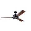 Pinion 60 in. Indoor Distressed Black Downrod Mount Ceiling Fan with Switch by KICHLER -Kichler Sales distressed black kichler ceiling fans without lights 300253dbk 64 1000