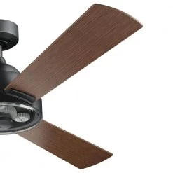 Pinion 60 in. Indoor Distressed Black Downrod Mount Ceiling Fan with Switch by KICHLER 11 Pinion 60 in. Indoor Distressed Black Downrod Mount Ceiling Fan with Switch by KICHLER -Kichler Sales distressed black kichler ceiling fans without lights 300253dbk c3 1000