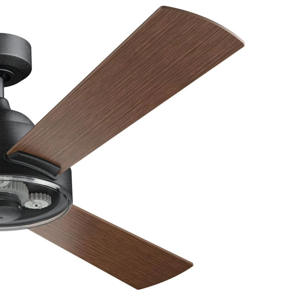 Pinion 60 in. Indoor Distressed Black Downrod Mount Ceiling Fan with Switch by KICHLER 5 Pinion 60 in. Indoor Distressed Black Downrod Mount Ceiling Fan with Switch by KICHLER - Image 3