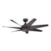 Lehr 54 in. Indoor/Outdoor Distressed Black Downrod Mount Ceiling Fan with Remote by KICHLER -Kichler Sales distressed black kichler ceiling fans without lights 310112dbk 64 1000
