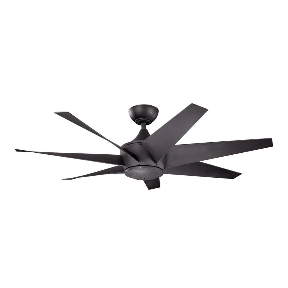 Lehr 54 in. Indoor/Outdoor Distressed Black Downrod Mount Ceiling Fan with Remote by KICHLER 3 Lehr 54 in. Indoor/Outdoor Distressed Black Downrod Mount Ceiling Fan with Remote by KICHLER