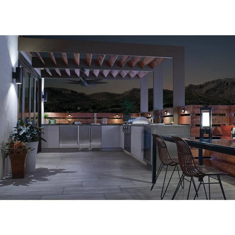 Lehr 54 in. Indoor/Outdoor Distressed Black Downrod Mount Ceiling Fan with Remote by KICHLER 4 Lehr 54 in. Indoor/Outdoor Distressed Black Downrod Mount Ceiling Fan with Remote by KICHLER - Image 2