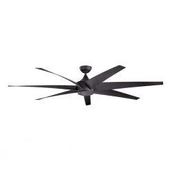Lehr 80 in. Indoor/Outdoor Distressed Black Downrod Mount Ceiling Fan with Remote by KICHLER
