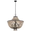 Brisbane 8-Light Distressed Black Farmhouse Round Dining Room Chandelier by KICHLER -Kichler Sales distressed black kichler chandeliers 43892dbk 64 1000