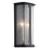 Timmin 14 in. 2-Light Distressed Black Outdoor Light Wall Sconce Lantern with Clear Seeded Glass (1-Pack) by KICHLER