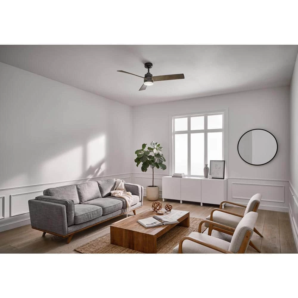 Spyn 52 in. Integrated LED Indoor Anvil Iron Downrod Mount Ceiling Fan with Light Kit and Wall Control by KICHLER 7 Spyn 52 in. Integrated LED Indoor Anvil Iron Downrod Mount Ceiling Fan with Light Kit and Wall Control by KICHLER - Image 5