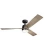 Spyn 52 in. Integrated LED Indoor Anvil Iron Downrod Mount Ceiling Fan with Light Kit and Wall Control by KICHLER -Kichler Sales gray kichler ceiling fans with lights 300275avi 64 1000
