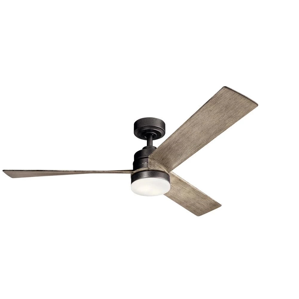 Spyn 52 in. Integrated LED Indoor Anvil Iron Downrod Mount Ceiling Fan with Light Kit and Wall Control by KICHLER 3 Spyn 52 in. Integrated LED Indoor Anvil Iron Downrod Mount Ceiling Fan with Light Kit and Wall Control by KICHLER