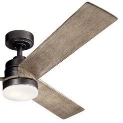Spyn 52 in. Integrated LED Indoor Anvil Iron Downrod Mount Ceiling Fan with Light Kit and Wall Control by KICHLER 14 Spyn 52 in. Integrated LED Indoor Anvil Iron Downrod Mount Ceiling Fan with Light Kit and Wall Control by KICHLER -Kichler Sales gray kichler ceiling fans with lights 300275avi c3 1000