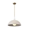 Fira 18 in. 1-Light Greige White and Natural Brass Vintage Dome Kitchen Pendant Hanging Light by KICHLER -Kichler Sales greige kichler chandeliers 52477grg 64 1000