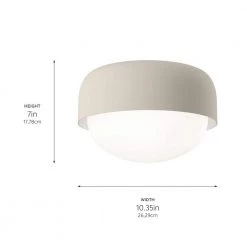 Canopy 10.35 in. 1-Light Greige Flush Mount by KICHLER -Kichler Sales greige kichler flush mount lights 38260 fa 1000