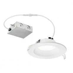 Direct-to-Ceiling 6 in. Round Recessed Canless 27K New Construction or Remodel Integrated LED Recessed Light Kit by KICHLER
