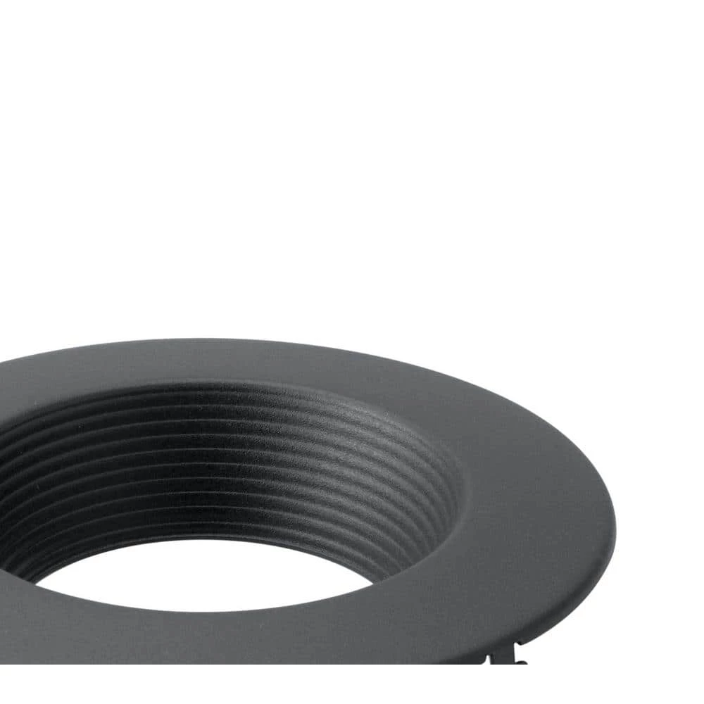 Direct-to-Ceiling 4 in. Textured Black Recessed Light Decorative Round Baffle Trim by KICHLER 4 Direct-to-Ceiling 4 in. Textured Black Recessed Light Decorative Round Baffle Trim by KICHLER - Image 2