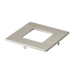 Direct-to-Ceiling 4 in. Brushed Nickel Recessed Light Decorative Square Ultra-Thin Trim by KICHLER