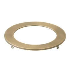 Direct-to-Ceiling 6 in. Natural Brass Recessed Light Decorative Round Ultra-Thin Trim by KICHLER