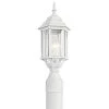Chesapeake 1-Light Light White Outdoor Lamp Post Light with Clear Beveled Glass Panels (1-Pack) by KICHLER 1 Chesapeake 1-Light Light White Outdoor Lamp Post Light with Clear Beveled Glass Panels (1-Pack) by KICHLER -Kichler Sales light white kichler post light sets 49256wh 64 1000