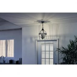 Halleron 3-Light Londonderry Outdoor Hanging Pendant Outdoor Light with Clear Seeded Glass (1-Pack) by KICHLER -Kichler Sales londonderry kichler outdoor pendant lights 49603ld 76 1000