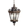 Tournai 3-Light Londonderry Outdoor Hanging Pendant Outdoor Light with Clear Seeded Glass (1-Pack) by KICHLER -Kichler Sales londonderry kichler outdoor pendant lights 9855ld 64 1000